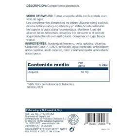 Coenzyme Q10 50MG 30 PER ubiquinol