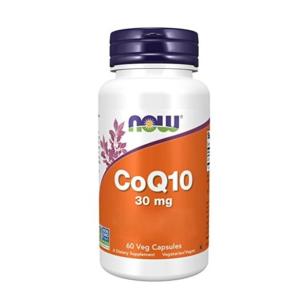 Now Foods, CoQ10 Coenzyme Q10 , 30mg, Haute Dosé, 60 Capsules végétaliennes, Testé en Laboratoire, Sans Gluten, Végétarien, 