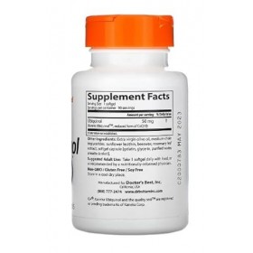 Doctors Best Ubiquinol 50mg avec Kaneka QH Antioxydant CoQ10 pour la santé cardiaque 90 gélules