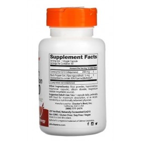 Doctors Best High Absorption CoQ10 avec BioPerine, 200 mg, 60 gélules végétaliennes, coenzyme Q10 de qualité supérieure avec