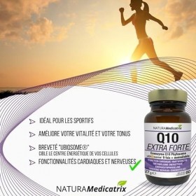 Q10 Extra Forte - 60 gélules - Fonction cardiaque et système nerveux - Coenzyme Q10 brevetée, 9x plus assimilable - Une actio