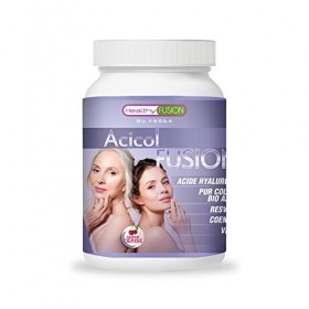 Acicol Fusion Collagen with Hyaluronic Acid | Magnesium, Coenzyme Q10 and Vitamine C | Pour la santé de la peau, des cheveux,