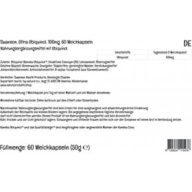 Swanson, Ultra Ubiquinol, Coenzyme Q10 Active, 100mg, 60 Capsules molles, Hautement Dosé, Testé en Laboratoire, Sans Gluten, 