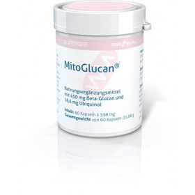 Beta Glucan, 60 Kapseln, à 598 mg + 33,3 mg Ubiquinol Q10, bioaktive Form, vegan, hochdosiert, aus Bäckerhefe hergestellt, re