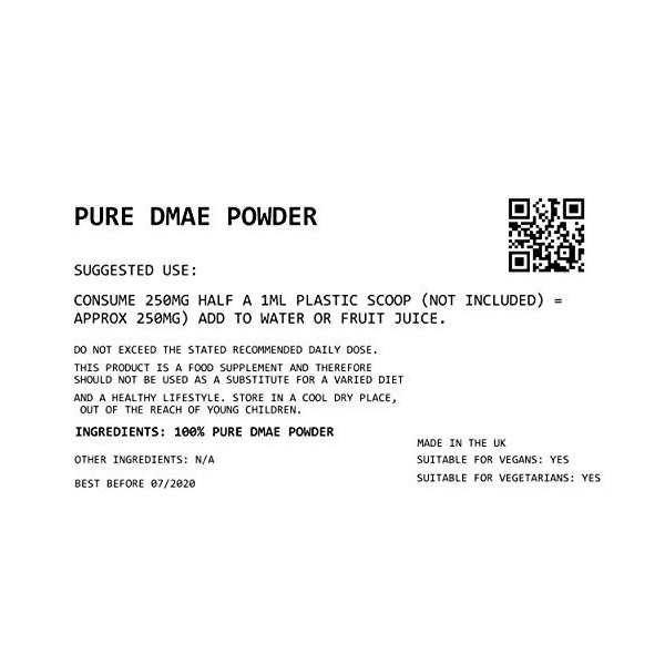 Rapid Strength DMAE Poudre 100 g diméthylaminoéthanol 