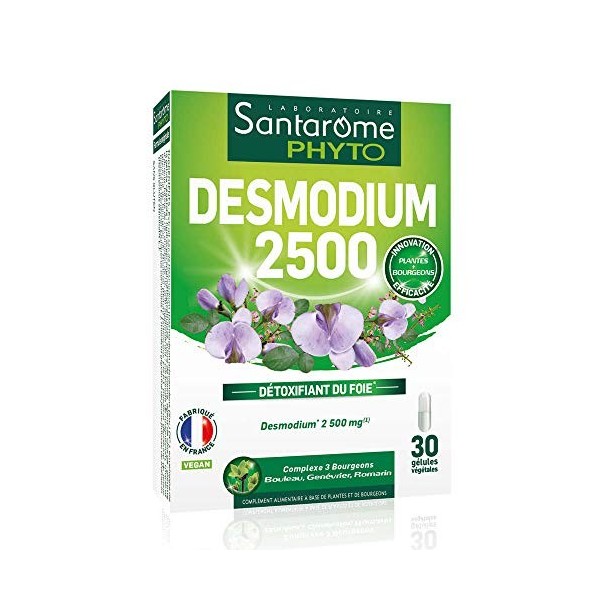 Santarome Bio - Pack Bien-Etre du Foie - 2 produits en gélules - Digestion et Protection du foie - Desmodium 2500, Bien-être 