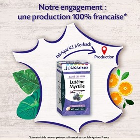 JUVAMINE Santé Soin du Corps Lutéine Myrtille, Beige/Rosé, 40 Unité Lot de 1 