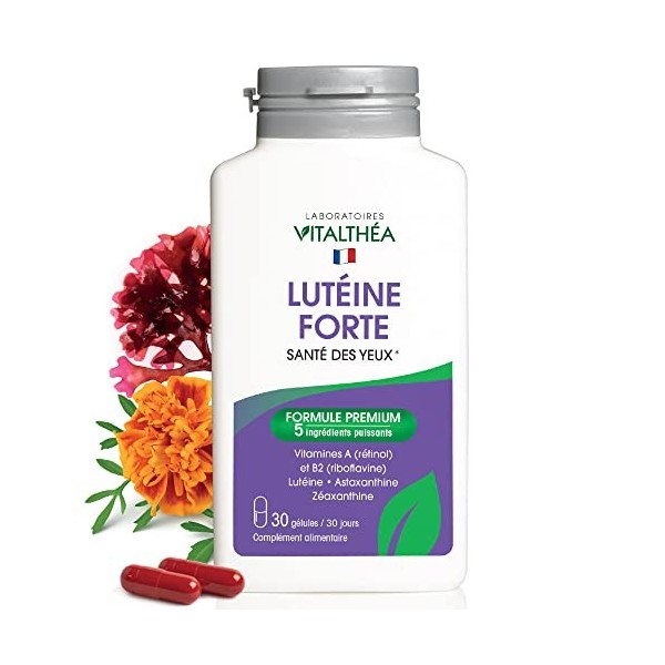 Lutéine Forte - Vitamine A Rétinol - Vitamine B2 I Complément Alimentaire pour Les Yeux - Améliore Votre Vision I Lutte Contr