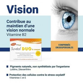 Densmore - SUVEAL Duo à Croquer - Complément Alimentaire Ophtalmologique à base de Lutéine, Zéaxanthine, Vitamines - Sans Ome