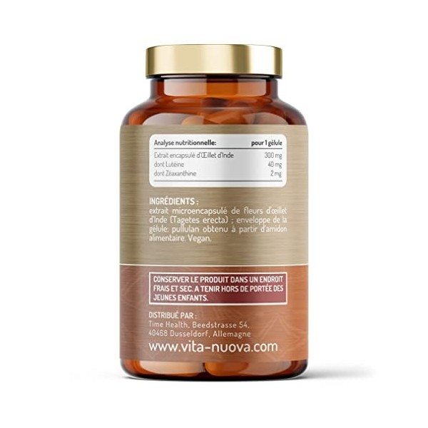 40 mg de lutéine et 2mg de zéaxantine - 120 Capsules - Fabriqué Au Royaume-uni Selon Norme - Sans Additifs 120 Capsules - Bo