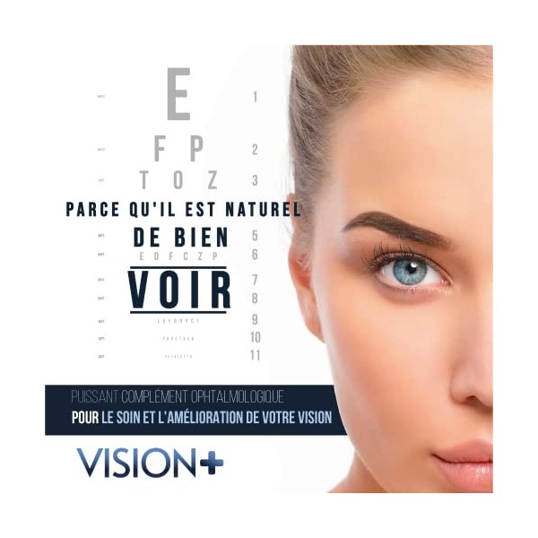 Healthy Fusion Vision + | Protecteur oculaire puissant | Améliore la qualité de votre vue | Renforce le tissu oculaire et la 