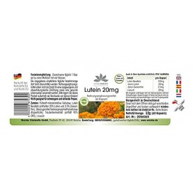 Lutéine 20mg - 60 gélules - En microcapsule | HERBADIREKT by Warnke Vitalstoffe