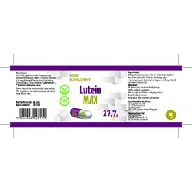 Lutéine Yeux Max 50mg 90 gélules végétales, Testé par un Laboratoire tiers, sans gluten ni OGM