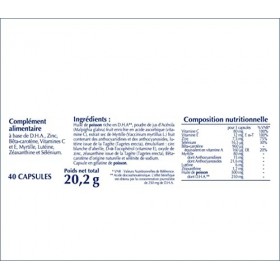 Laboratoires Ilapharm - ILOPTIL LUTEINE et ZEAXANTHINE- DHA, - PRESERVEZ VOS YEUX ET VOTRE RETINE - 40 capsules