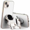 Générique TTVV Créatif Astronaute Support Coque pour iPhone 14 Pro Max,Galvanisé Ultra Mince Étui Housse de Protection Anti-R