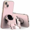 Générique TTVV Créatif Astronaute Support Coque pour iPhone 14 Pro Max,Galvanisé Ultra Mince Étui Housse de Protection Anti-R