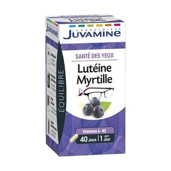 Juvamine Équilibre Santé des Yeux Lutéine Myrtille lot de