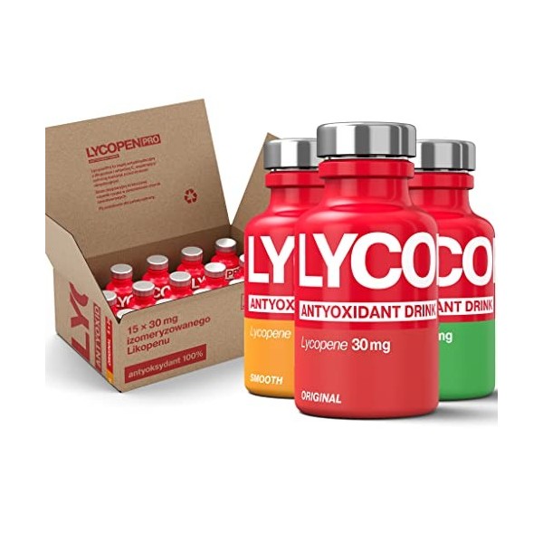 LycopenPRO Lycopène Drink Set 15x250 ml, 30 mg de lycopène naturel dans chaque bouteille…