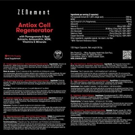 Antioxydant Régénérateur Cellulaire, Anti-âge, avec de la Grenade, de lAçaí, de lAstaxanthine, du MSM, des Vitamines C et E