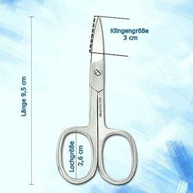 SMI - ciseaux à cuticules gaucher ciseaux à ongles pour manucure pédicure pointe fine de précision incurvée qualité premium -