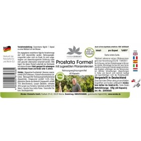 Formule Prostate – avec Stérols végétaux, Palmier nain, Zinc, Sélénium, Betasistérol & Lycopène - 60 gélules | HERBADIREKT by