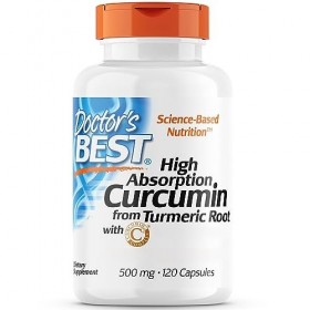 Doctors Best, High Absorption Curcumin Curcumine à Haute Absorption , 500mg, 120 Capsules, Testé en Laboratoire, Curcuma, S C...