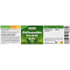 Greenfood Bioflavonoïdes, 450 mg, dose élevée, 120 gélules - SANS additifs artificiels. Sans génie génétique. Vegan. Curcuma