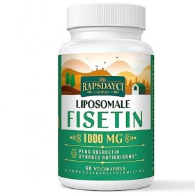 Fisetin liposomale avec quercétine 1200 mg - Antioxydant hautement efficace pour une santé optimale 60 pièces 1-pack Curcuma