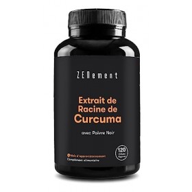 Curcuma 6100 mg avec Poivre Noir | 120 gélules | Puissant antioxydant, pour la santé des articulations | Ingrédients 100% Nat...