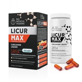 Curcumine liquide NovaSOL® | Biodisponibilité 185x plus élevée sans pipérine | 1 gélule par jour | correspond à 6600mg dextr ...