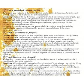 Curcumine Longvida 90 Gélules capsules | Complément Souplesse des articulations | Digestion - Fatigue | Extrait naturel de Cu