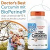 Doctors Best, High Absorption Curcumin Curcumine à Haute Absorption , 1.000mg, 120 Comprimés végétaliens, Testé en Laborato C...