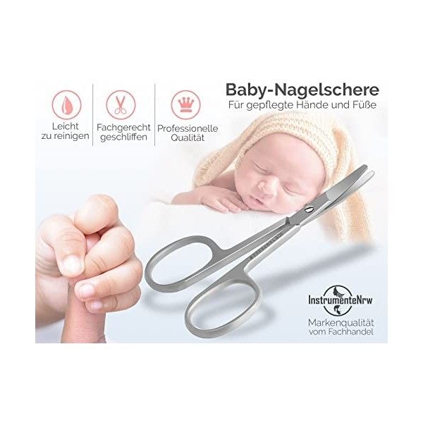 Ciseaux à ongles pour bébé professionnel ciseaux à ongles avec bords arrondis en acier inoxydable
