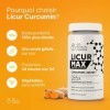 Curcumine liquide NovaSOL® - Biodisponibilité 185x supérieure sans pipérine - 1 gélule par jour - correspond à 6600 mg dextr