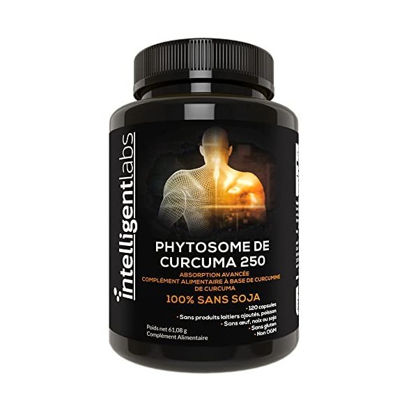 Intelligent Labs Meriva Phytosome de Curcumine 250 MG | Supplément de curcumine de curcuma à absorption avancée 2900% mieux ...