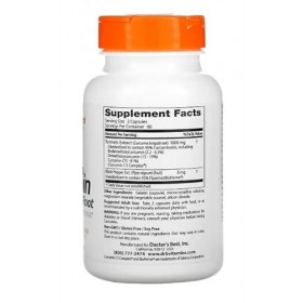 Doctors Best Curcumine haute absorption à base de racine de curcuma avec complexe C3 et BioPerine, 500 mg – 120 caps, puissa