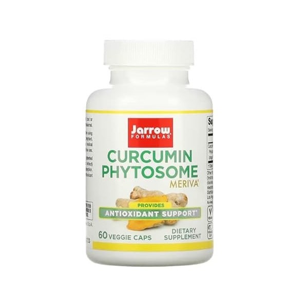 Jarrow Formulas, Curcumin Phytosome, 500mg, 60 Capsules végétaliennes, Testé en Laboratoire, Sans Soja, Sans Gluten, Végétari...