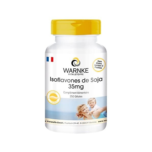 Isoflavones de Soja 35 mg - 250 gélules - Avec vitamine E | Warnke Vitalstoffe