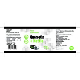 Hepatica Quercétine + Ortie 500mg 120 Vegan Capsules, testé par un laboratoire tiers, sans gluten ni OGM