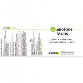 Quercétine et zinc * 100 mg / 60 gélules * Quercétine dorigine naturelle de la plante Sophora du Japon