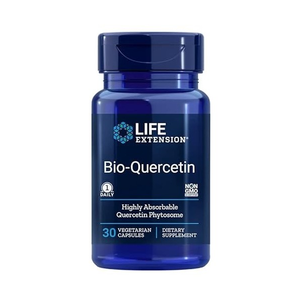 Life Extension, Bio Quercétine, 10mg, avec Phosphatidylcholine, 30 Capsules végétaliennes, Testé en Laboratoire, Sans Gluten,