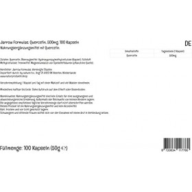 Jarrow Formulas, Quercetin, 500mg, 100 Capsules végétaliennes, Testé en Laboratoire, Sans Soja, Sans Gluten, Végétarien, Sans