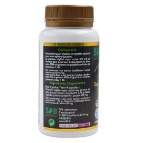 SFB Laboratoires - Charbon Végétal Super Activé à la Myrtille - Limite les Ballonnements - Réduit les Gaz Intestinaux - Bien-