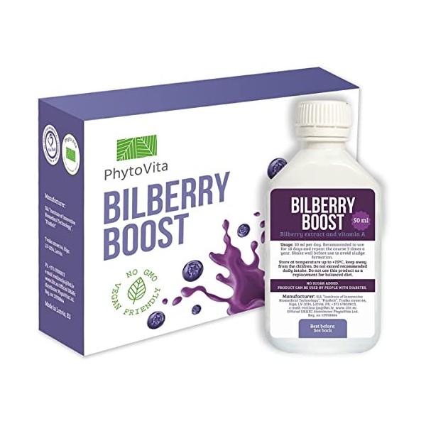 Bilberry Strong Extract - Bilberry Boost - Suppléments végétaliens doux pour les femmes et les hommes - Supplément liquide de