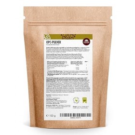 OPC Poudre dextrait de pépin de raisin 100g - 95% dOPC - Qualité exceptionnelle hautement dosée - Sans additifs - De raisin