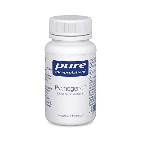 Pure Encapsulations - Pycnogenol - Extrait Naturel de Pin Maritime Titré - Contribue à Maintenir lÉlasticité de la Peau & Un