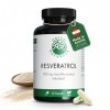 Resvératrol 60 capsules à 500mg de levure - Production Autrichienne - 100% Végétalien & Sans Additifs