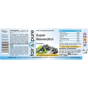 Fair & Pure® - Super Resvératrol avec Rutine - OPC et Quercétine - végan - 90 gélules