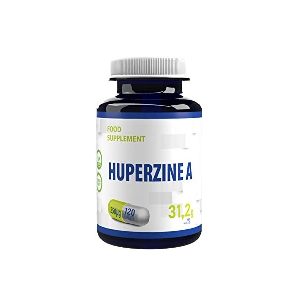 Huperzine A 120 Vegan Gélules 250 mcg Brain Supplement to Promote Acetylcholine, Support Memory and Focus