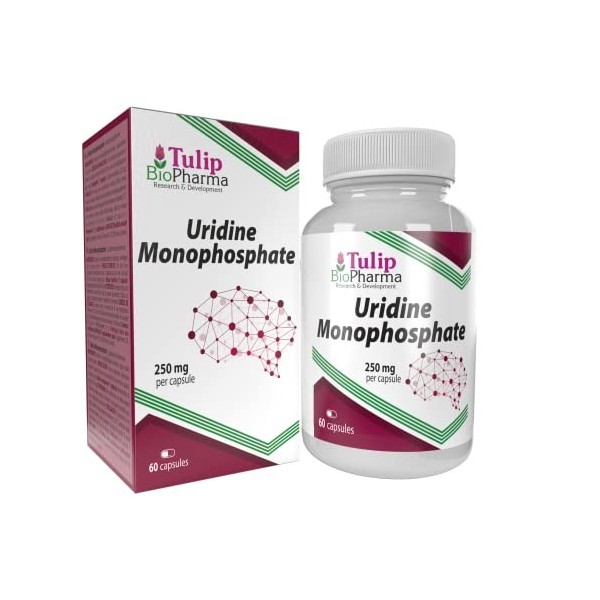 Uridine Monophosphate 250mg 60 Gélules Nootropic Choline Enhancer, Supports Cholinergic Brain & Memory Function